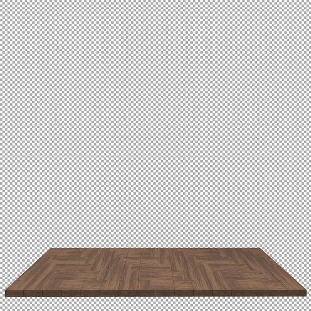 Holzplatte 3D-Render isoliert