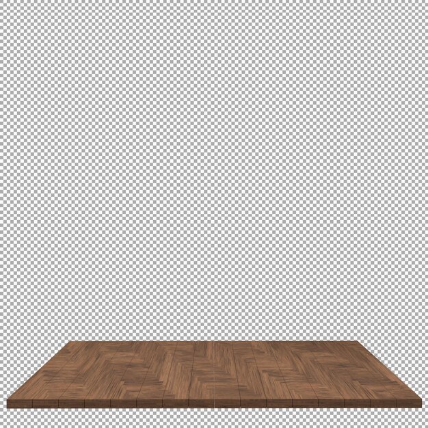 Holzplatte 3D-Render isoliert