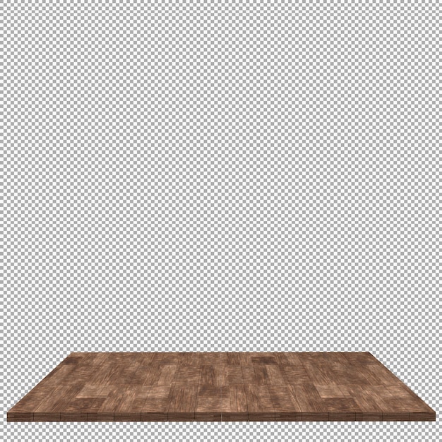 Holzplatte 3D-Render isoliert