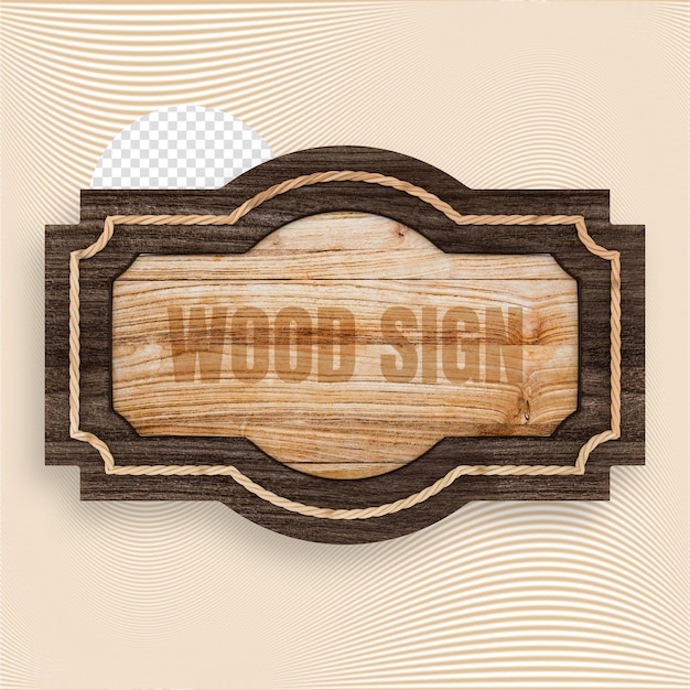 Holzschild-Banner