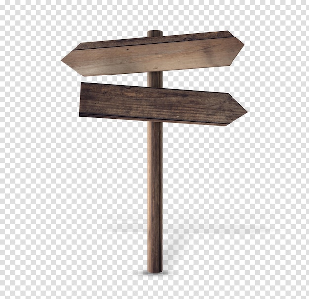 PSD holzschild schlicht leer 3d-render