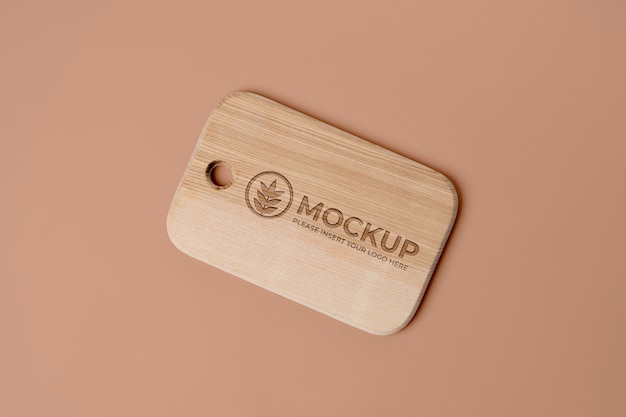 Holzschneidebrett-mock-up-design