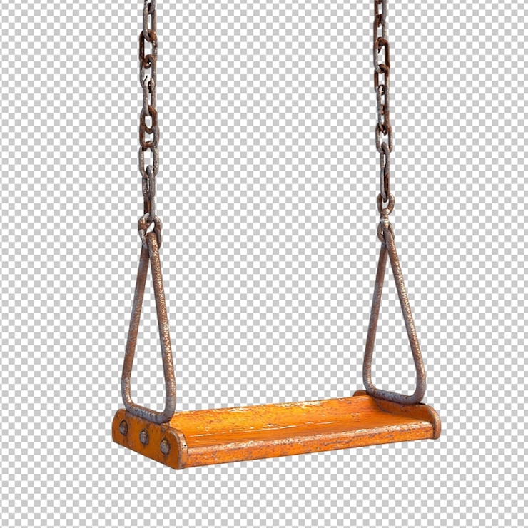 PSD holzschwinge, isoliert auf durchsichtigem hintergrund png