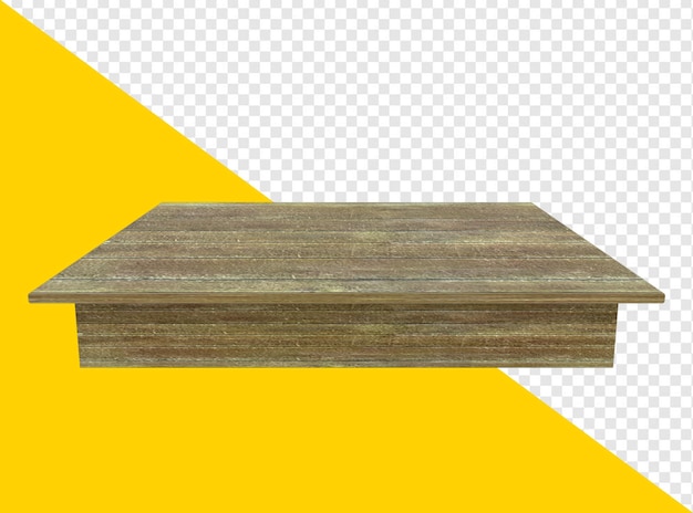 Holztisch mit brauner Texturbank