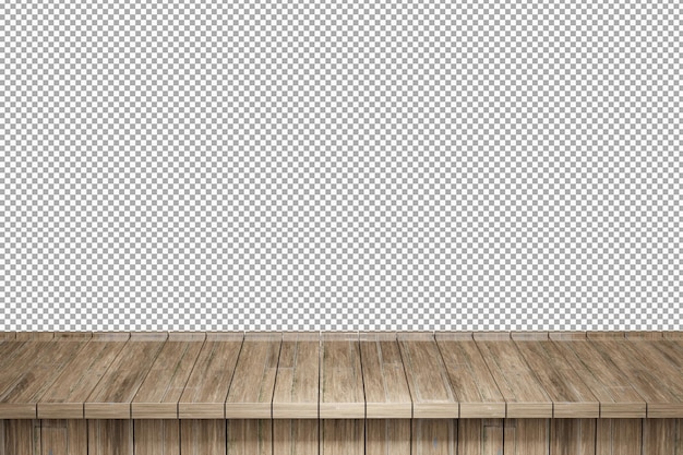 Holztischplatte Vorderansicht 3d Render isoliert