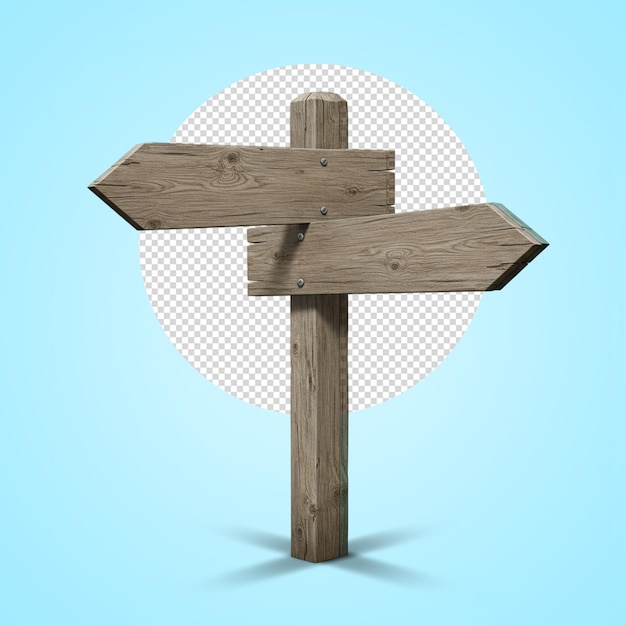 Holzwegweiser mit Pfeilzeichen