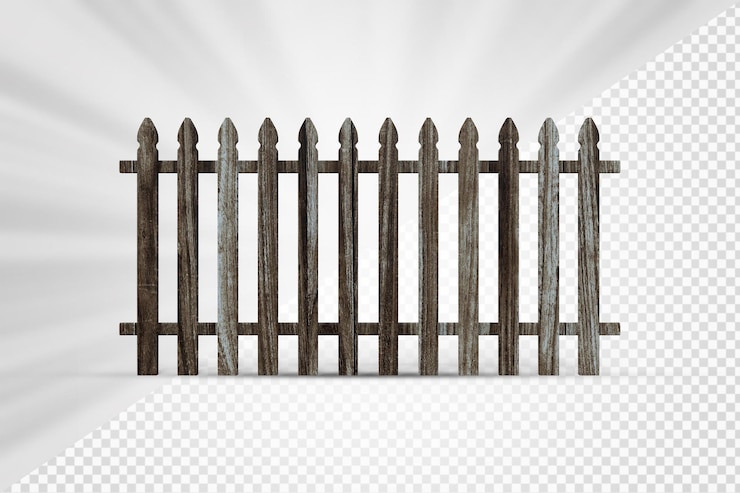 PSD holzzaun 3d rendern