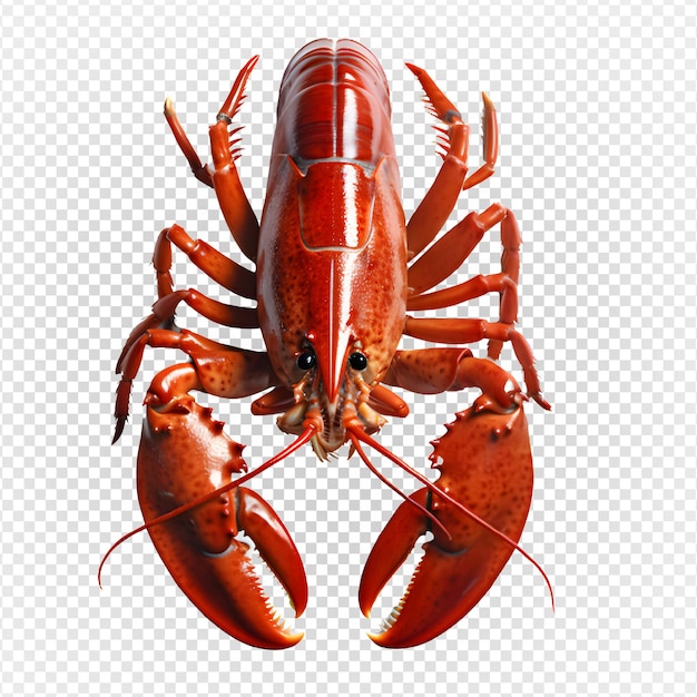 PSD homard png homard rouge frais isolé sur fond transparent génératif ai