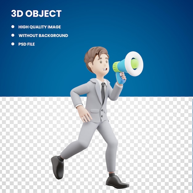 Hombre 3d con cuerno