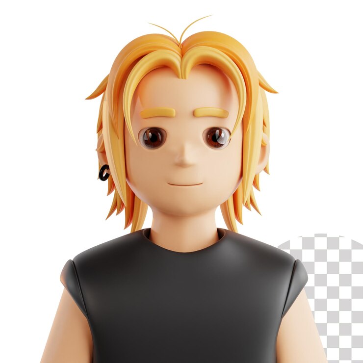 PSD el hombre avatar ilustración 3d