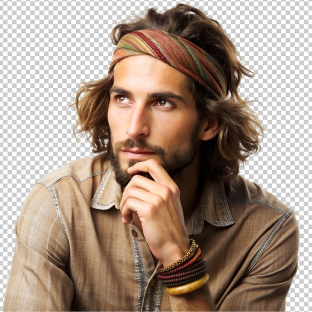 El hombre bohemia pensando