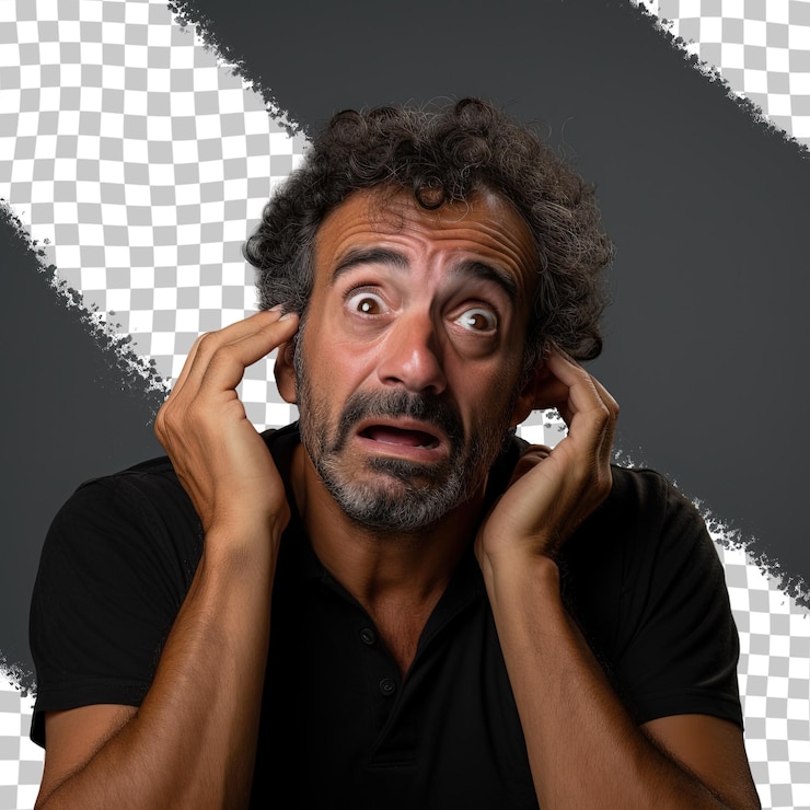 PSD hombre brasileño confundido aislado mirando frustrado y desconcertado