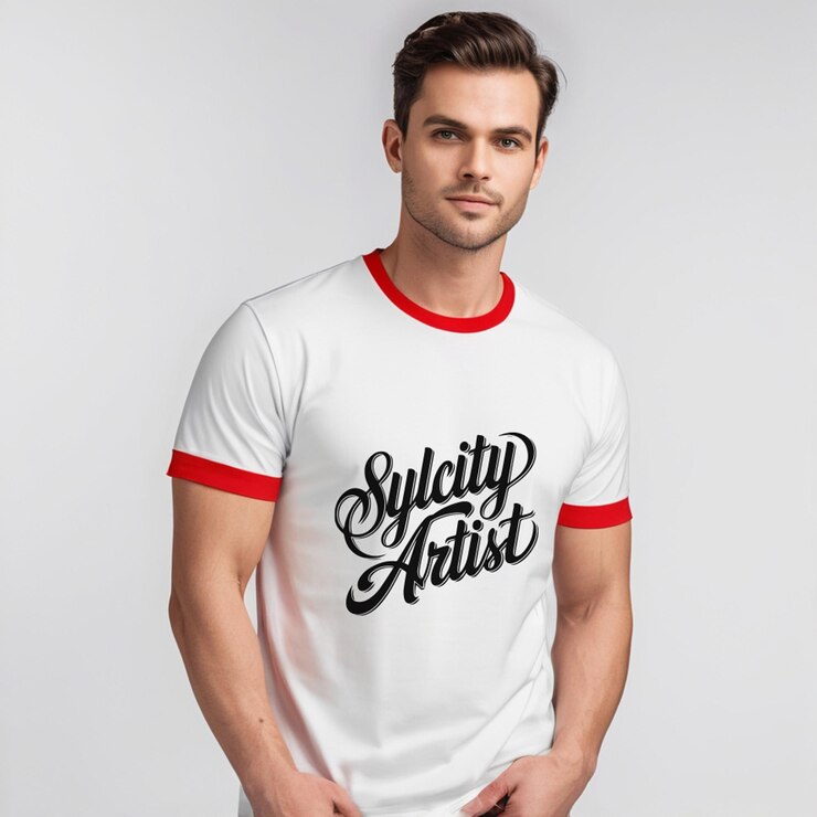 un hombre con una camisa blanca que dice artista genial