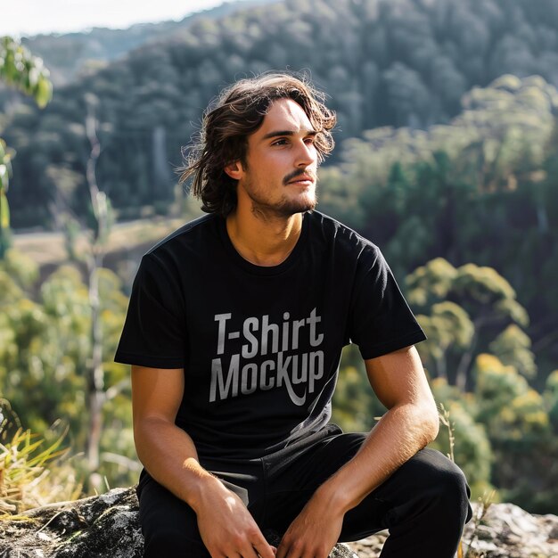 PSD un hombre con una camisa que dice camisa