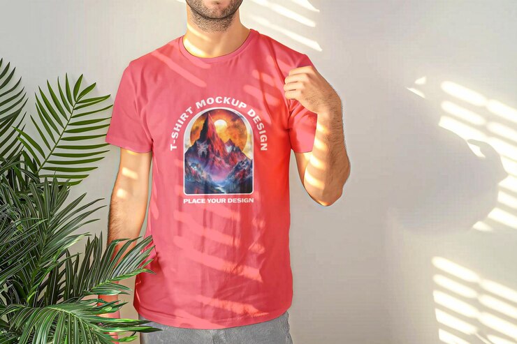un hombre con una camisa roja
