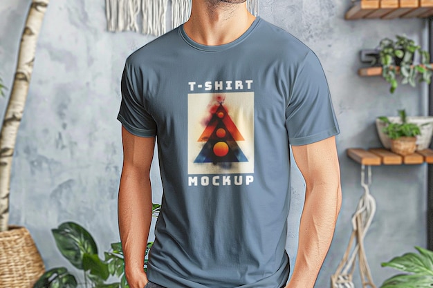 un hombre con una camiseta que dice camiseta