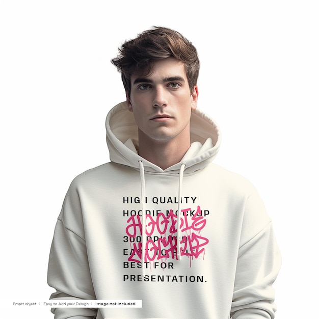 Hombre con capucha Mockup