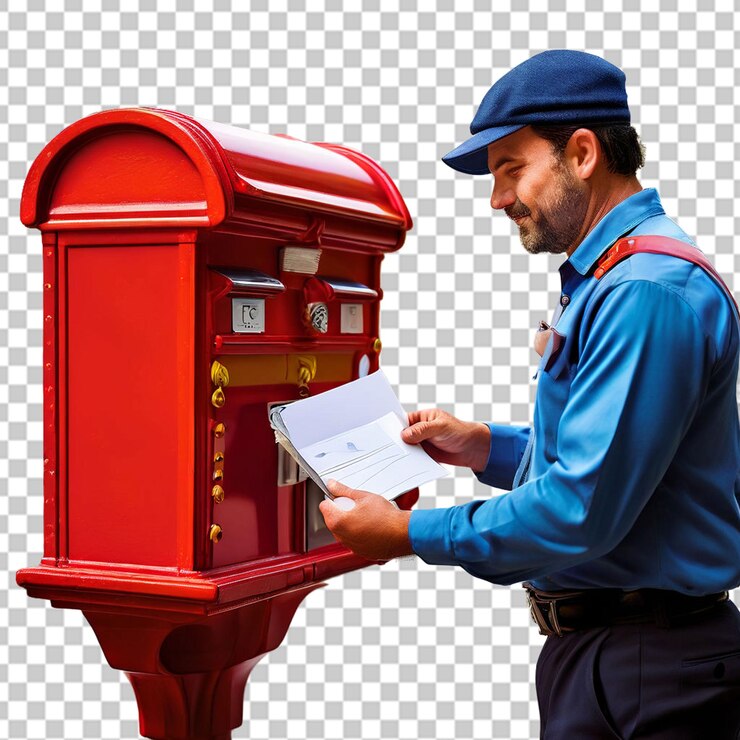 PSD hombre con el correo