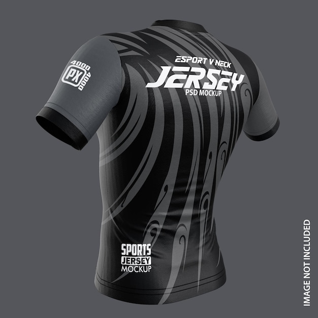 PSD hombre esport v cuello mockup espalda