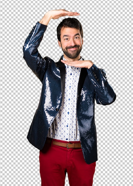 Hombre feliz con chaqueta