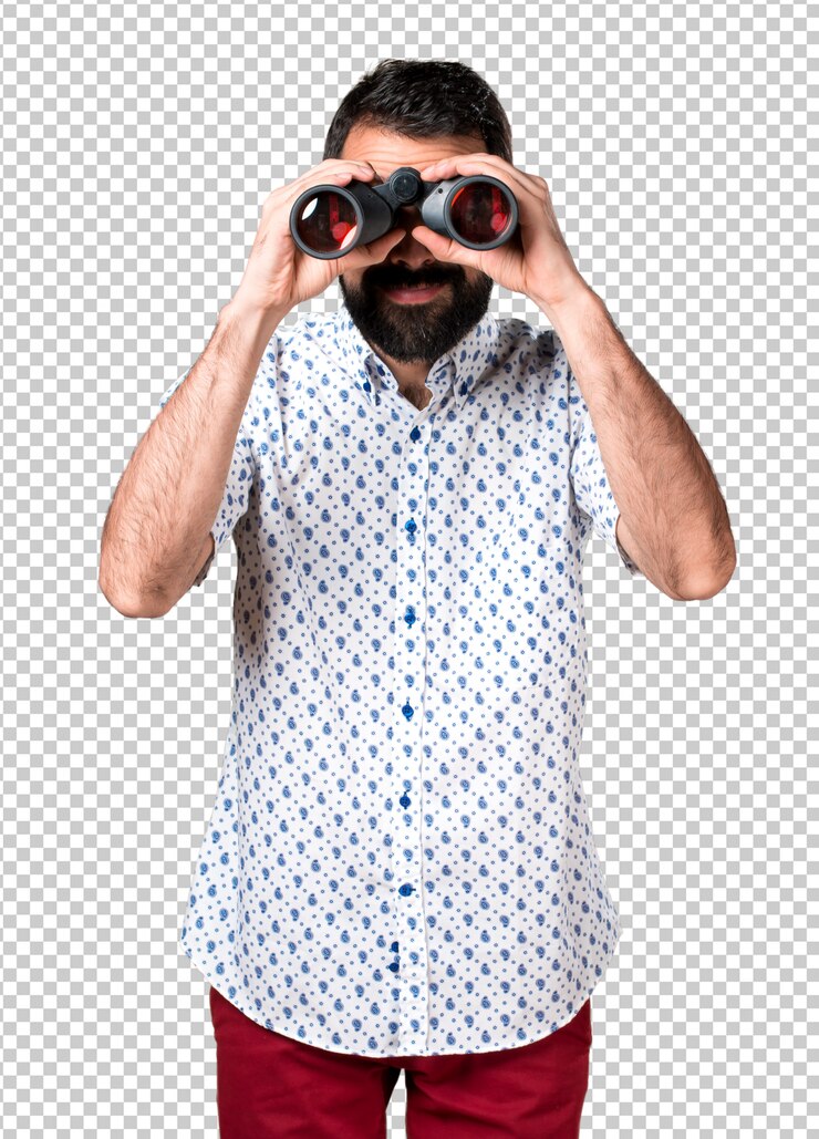 PSD hombre guapo morena con barba ___
