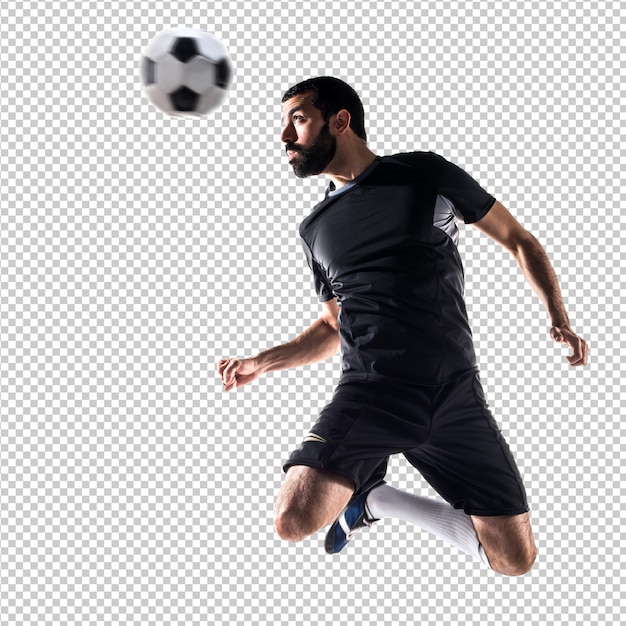 Hombre jugando al fútbol
