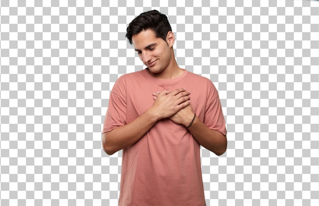 Hombre latino guapo joven. en concepto de amor