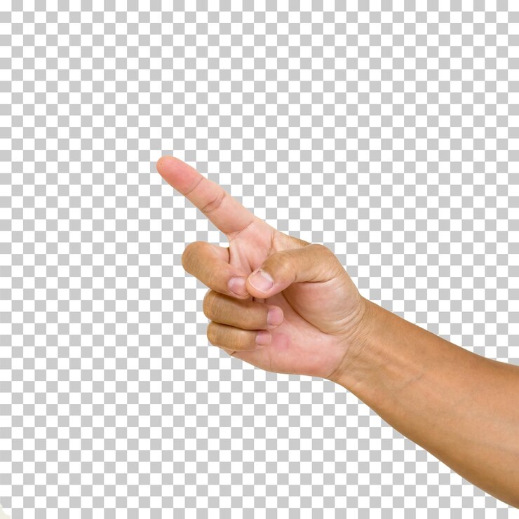 PSD hombre mano toque aislado