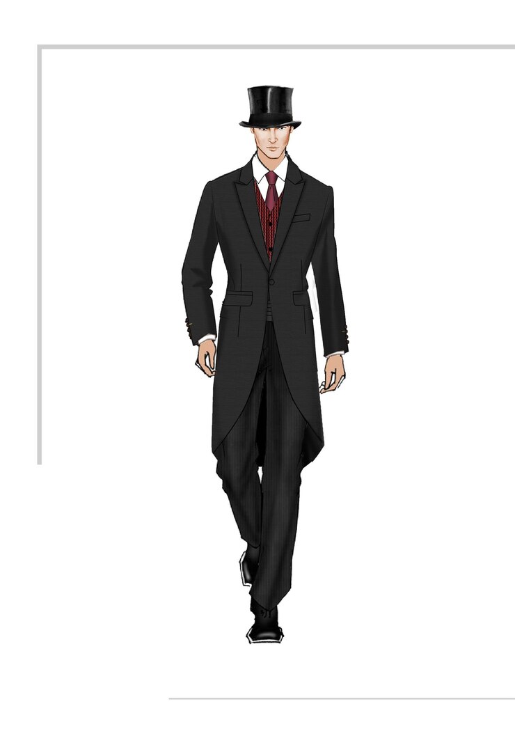 PSD hombre de moda traje tela uniforme estilo diseño de carácter
