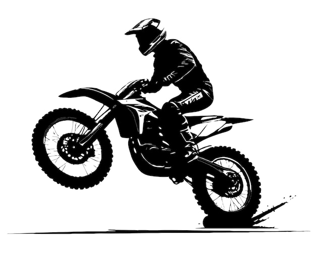 un hombre en una motocicleta con las palabras la palabra en el lado