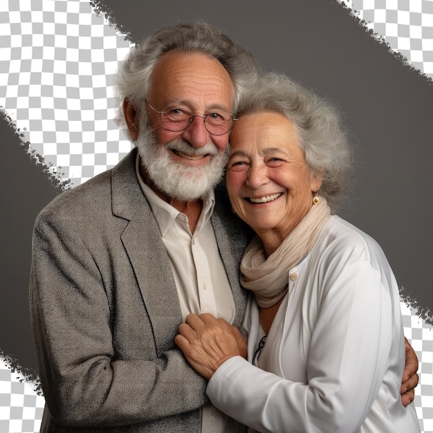 PSD un hombre y una mujer posan para una foto con las palabras 
