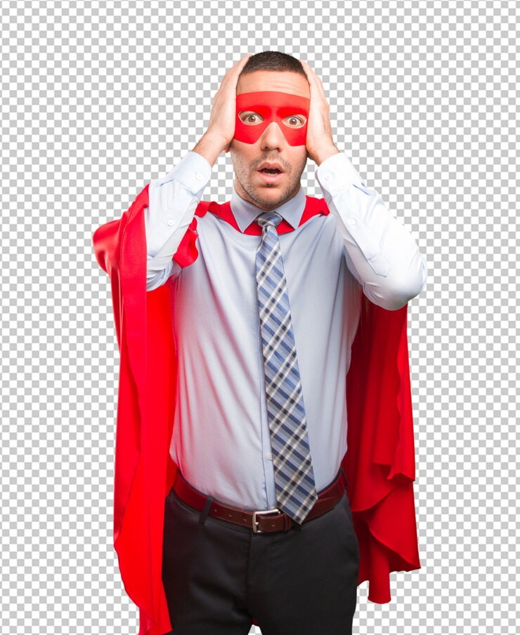 PSD hombre de negocios estupendo subrayado posando