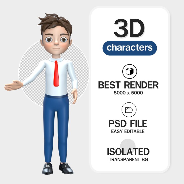 PSD hombre de negocios señalando con el dedo a la derecha mostrando publicidad en 3d