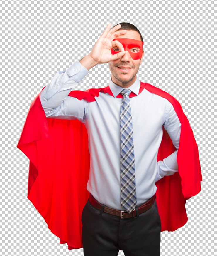 PSD hombre de negocios super feliz haciendo un gesto de búsqueda
