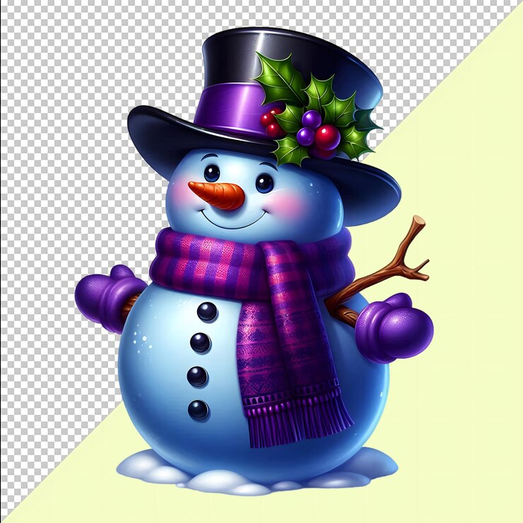 PSD hombre de nieve png psd mockup archivo de fondo transparente