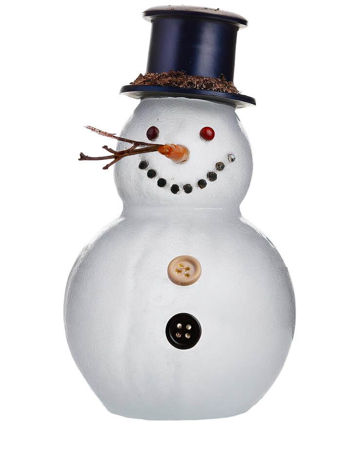 PSD hombre de nieve sonriente con un sombrero