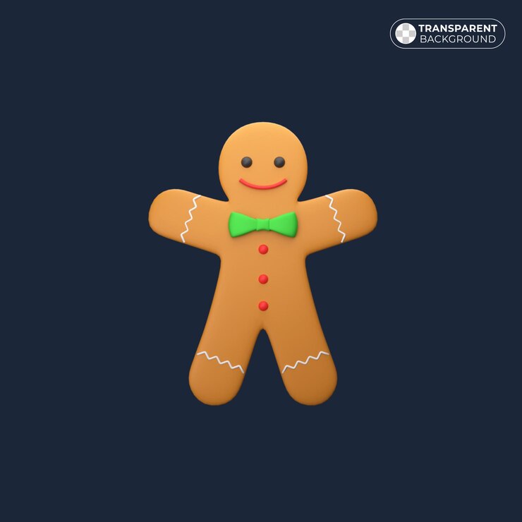 PSD hombre de pan de jengibre de navidad