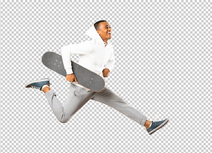 PSD hombre skater afroamericano