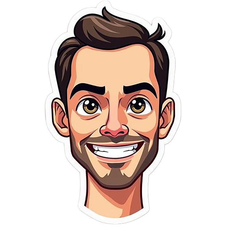 PSD un hombre sonriente con una gran sonrisa y una gran sorriso