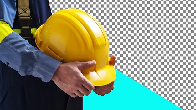 PSD hombre de trabajo con uniforme y casco de alta calidad archivo psd imagen png