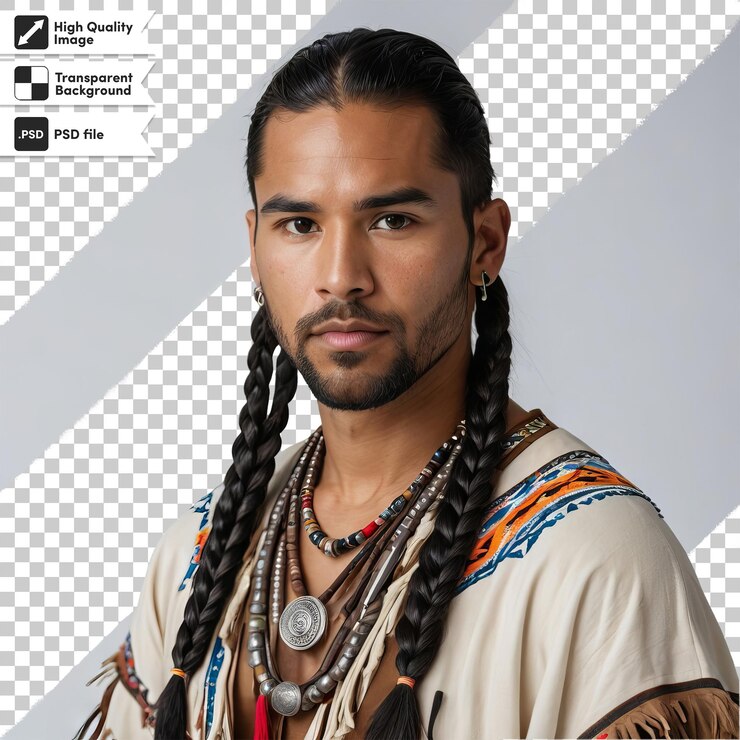 PSD un hombre con trenzas en el cabello y una foto de un hombre con trazas