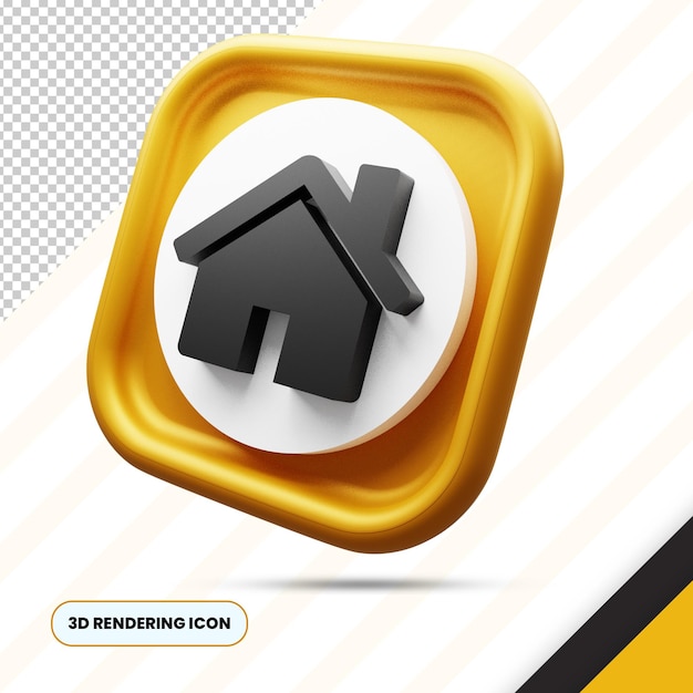 PSD home 3d rendering icon png