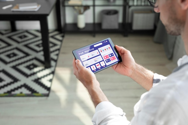 Home automation concept mockup with smartphone
