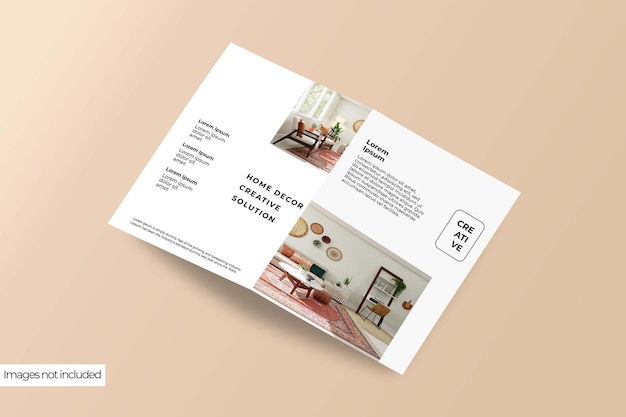 Home Decor Trifold Brochure Mockup
