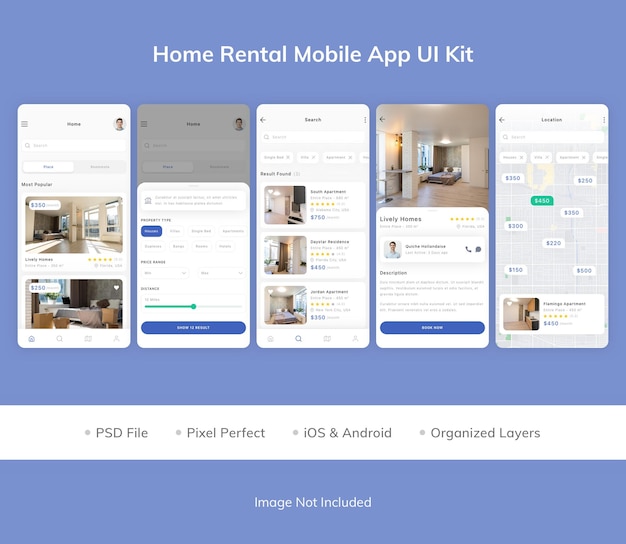 Home rental mobile app ui-kit