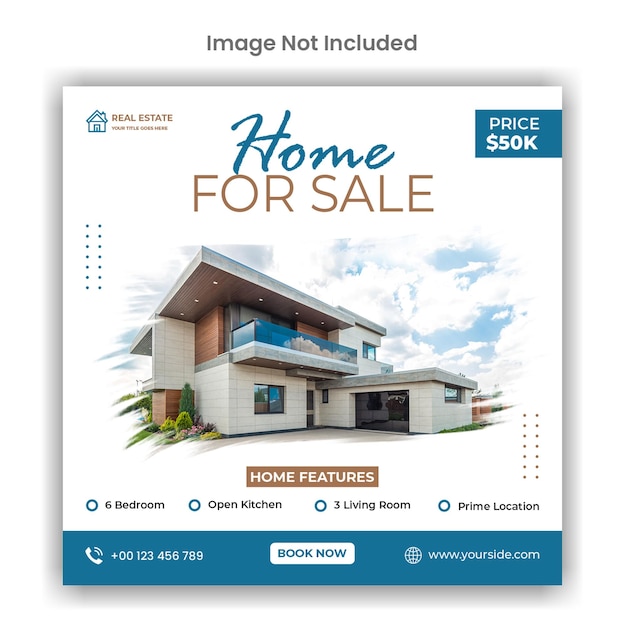 Home sale social media oder instagram-post-design-vorlage