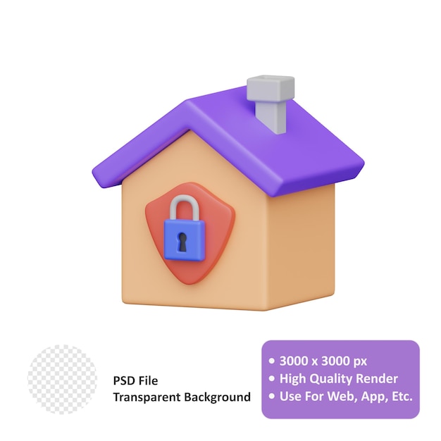 home security 3d realistic object design vector icon illustration