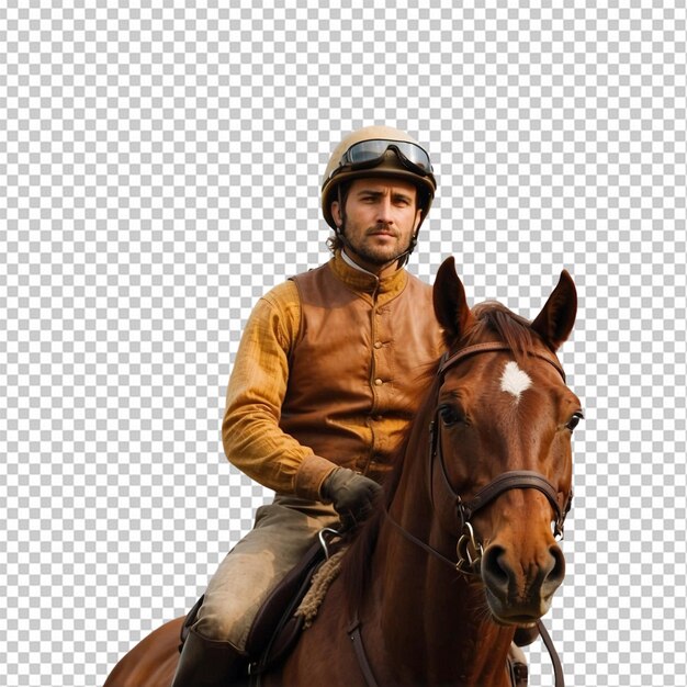 PSD homem a cavalo com fundo transparente