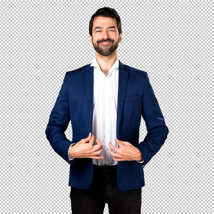 PSD homem bonito feliz