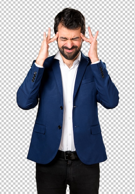 Homem bonito frustrado